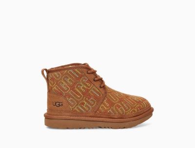 UGG Neumel II Graphic Stitch Big Kids Boots Chestnut/ Brown - AU 394RI